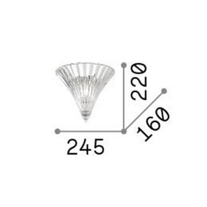 Ideal Lux - Nástenné svietidlo SANTA 1xE14/40W/230V číre