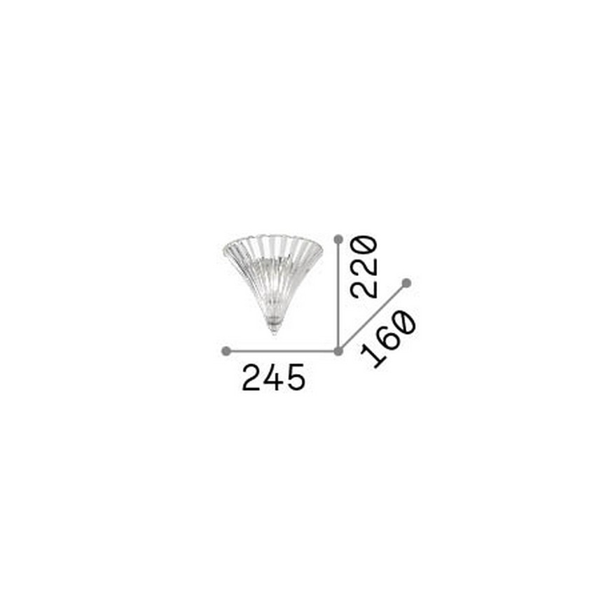 Ideal Lux - Nástenné svietidlo SANTA 1xE14/40W/230V číre