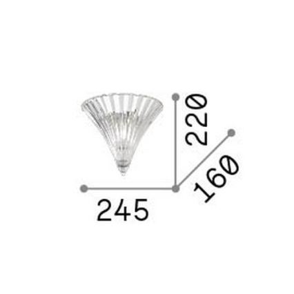 Ideal Lux - Nástenné svietidlo SANTA 1xE14/40W/230V zlaté
