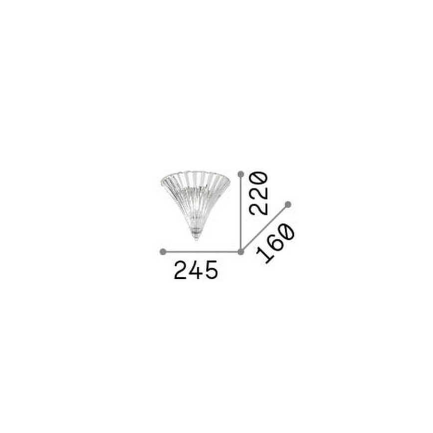 Ideal Lux - Nástenné svietidlo SANTA 1xE14/40W/230V zlaté