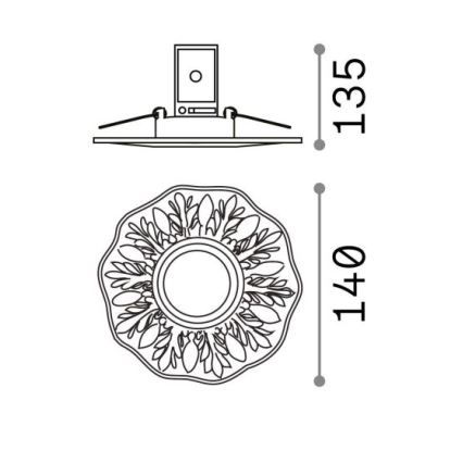 Ideal Lux - Podhľadové svietidlo 1xGU10/50W/230V biela