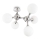 Ideal Lux - Prisadený luster NODI 5xE14/28W/230V 50x55 cm lesklý chróm/biela