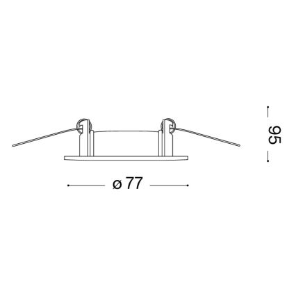Ideal Lux - SADA 3x Podhľadové svietidlo 1xGU10/50W/230V