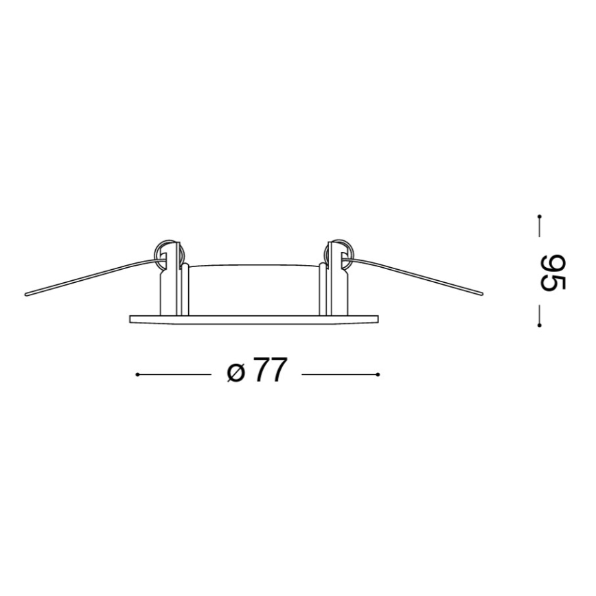 Ideal Lux - SADA 3x Podhľadové svietidlo 1xGU10/50W/230V