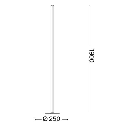 Ideal Lux - Stlmiteľná LED stojacia lampa DORICA LED/50W/230V CRI 90 antracit