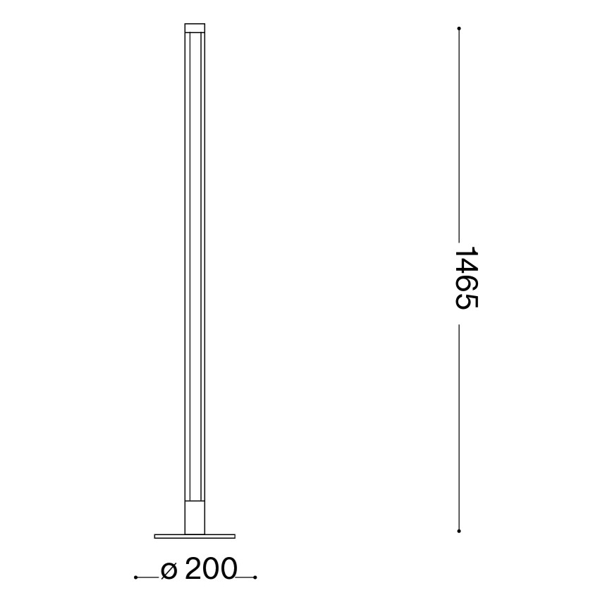Ideal Lux - Stlmiteľná stojacia LED lampa YOKO LED/16W/230V CRI 90 čierna