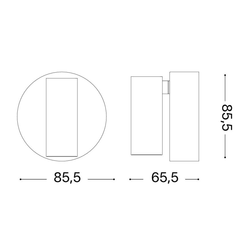 Ideal Lux - LED stmievateľné dotykové nástenné bodové svietidlo ELF LED/3W/230V CRI 95 zlatá/biela