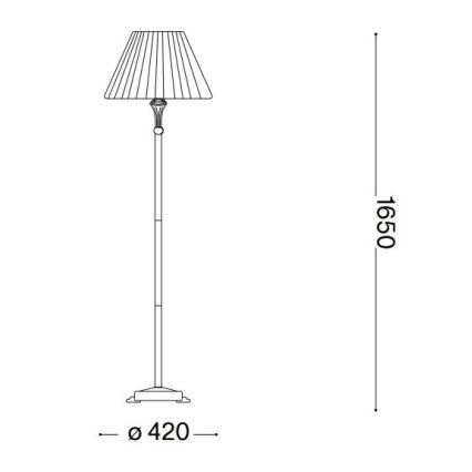 Ideal Lux - Stojacia lampa FIRENZE 1xE14/40W/230V zlatá
