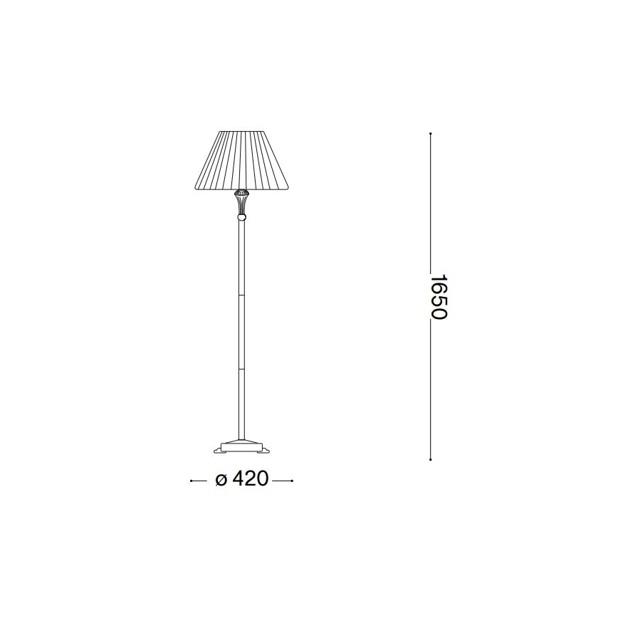 Ideal Lux - Stojacia lampa FIRENZE 1xE14/40W/230V zlatá