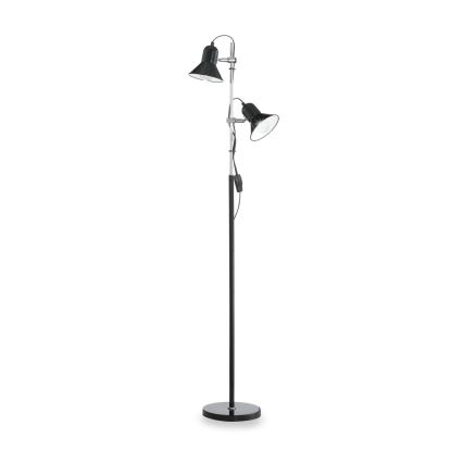 Ideal Lux - Stojacia lampa POLLY 2xE27/60W/230V čierna