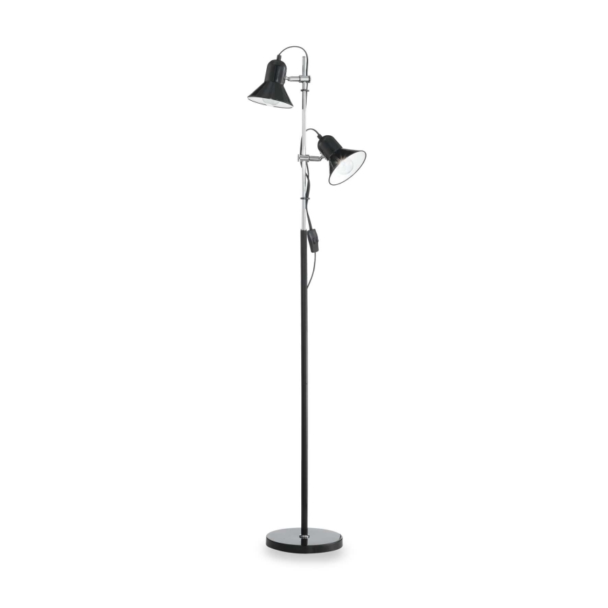 Ideal Lux - Stojacia lampa POLLY 2xE27/60W/230V čierna