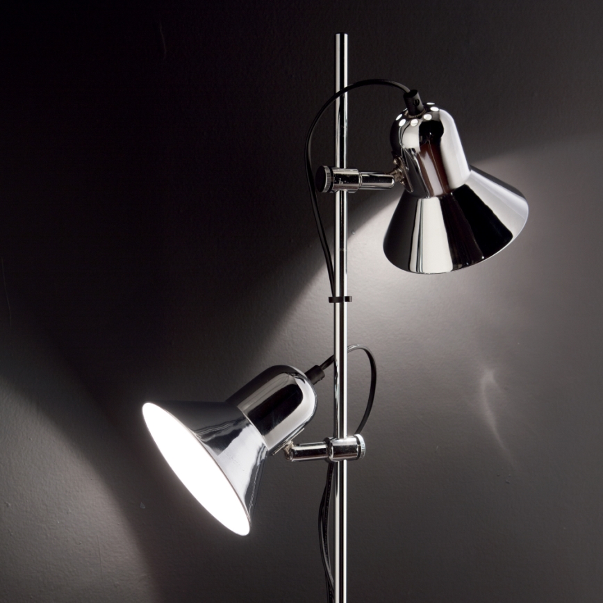 Ideal Lux - Stojacia lampa POLLY 2xE27/60W/230V lesklý chróm