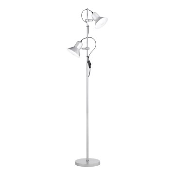 Ideal Lux - stojacia lampa POLLY 2xE27/60W/230V strieborná