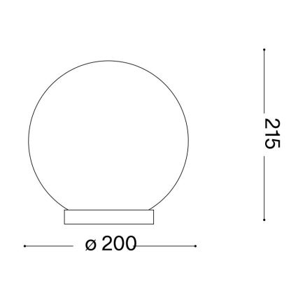 Ideal Lux - Stolná lampa CARTA 1xE27/25W/230V pr. 20 cm biela