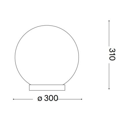 Ideal Lux - Stolná lampa CARTA 1xE27/25W/230V pr. 30 cm biela