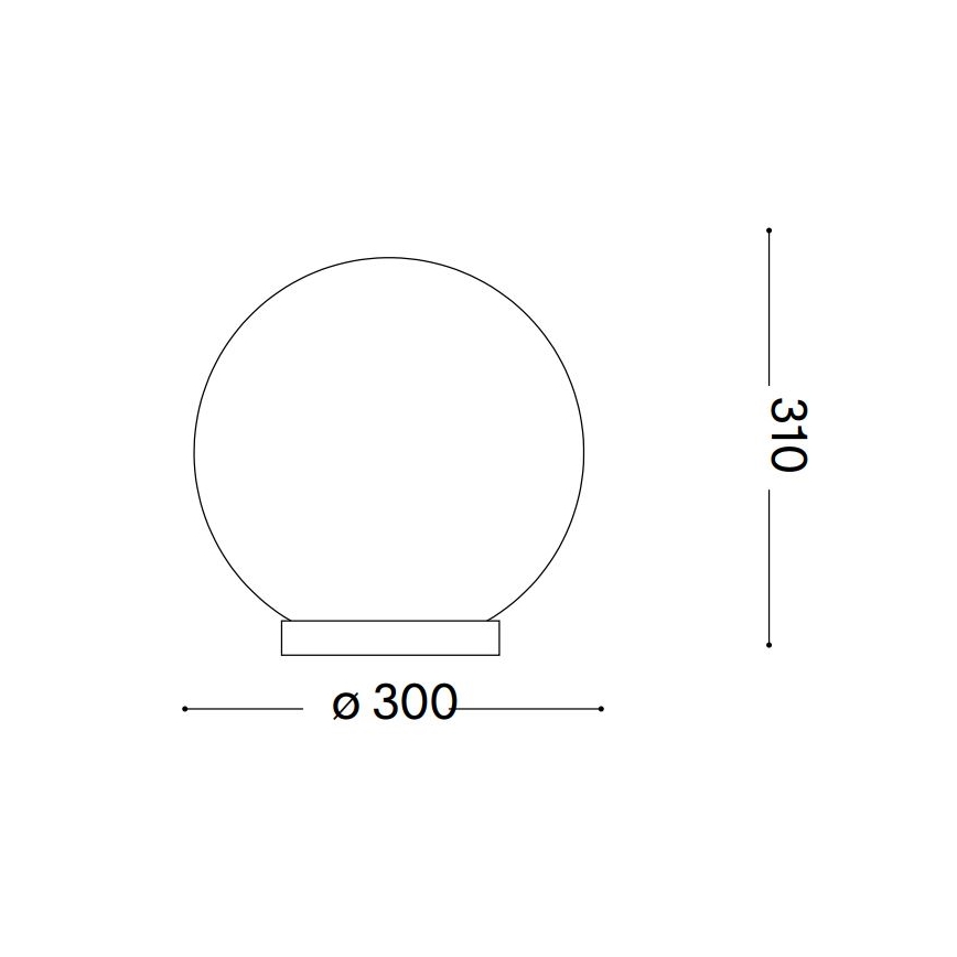 Ideal Lux - Stolná lampa CARTA 1xE27/25W/230V pr. 30 cm biela