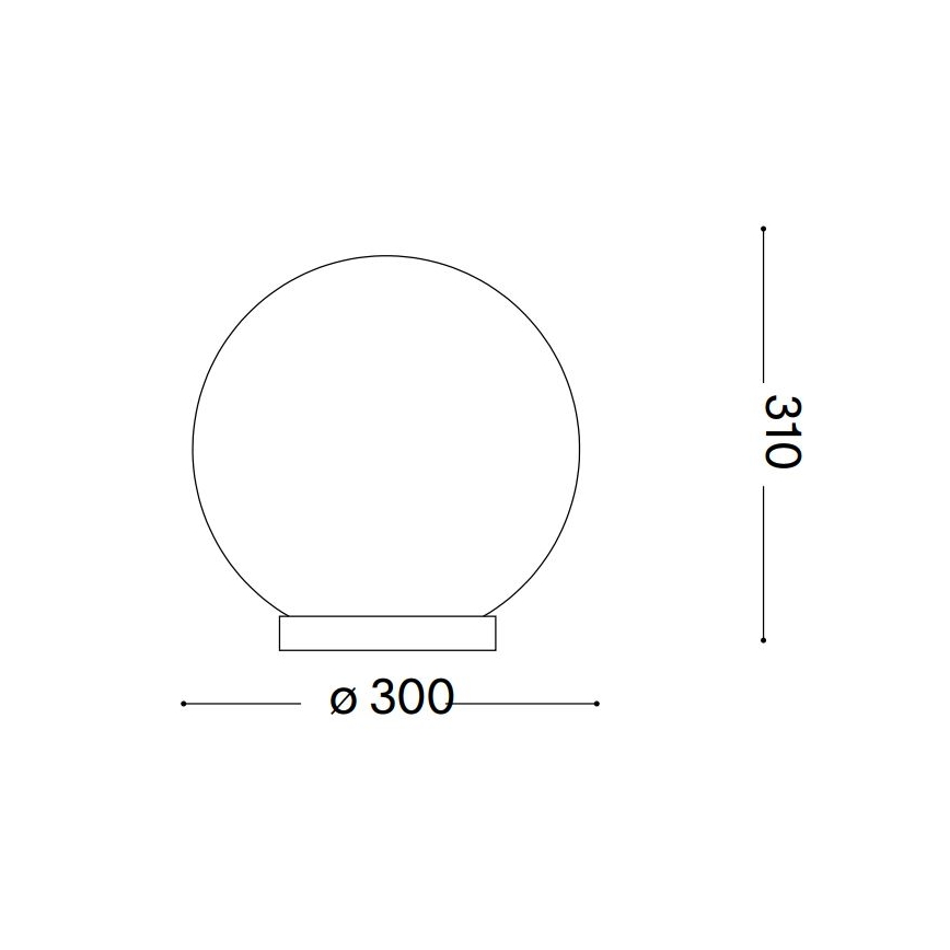 Ideal Lux - Stolná lampa CARTA 1xE27/25W/230V pr. 30 cm biela