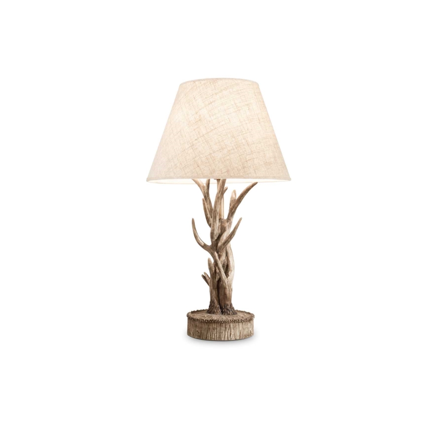 Ideal Lux - Stolná lampa CHALET 1xE27/60W/230V parožie