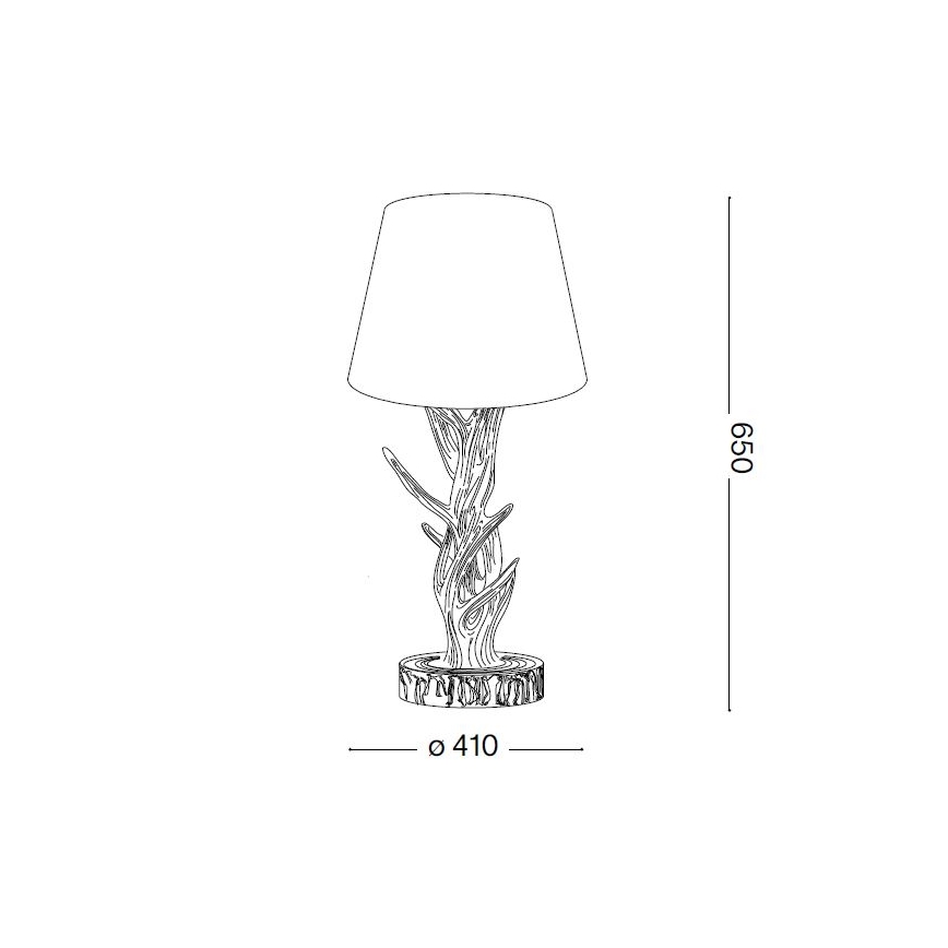 Ideal Lux - Stolná lampa CHALET 1xE27/60W/230V parožie
