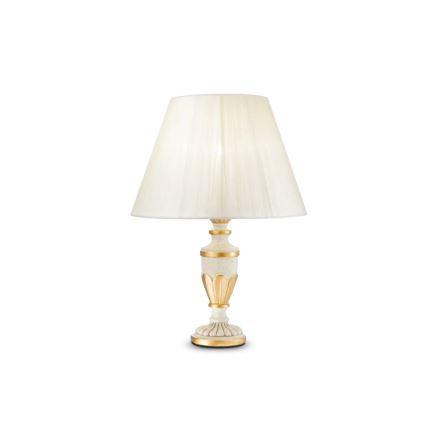 Ideal Lux - Stolná lampa FIRENZE 1xE14/40W/230V biela/zlatá