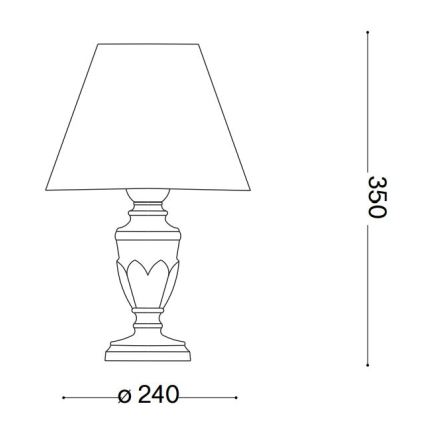 Ideal Lux - Stolná lampa FIRENZE 1xE14/40W/230V biela/zlatá