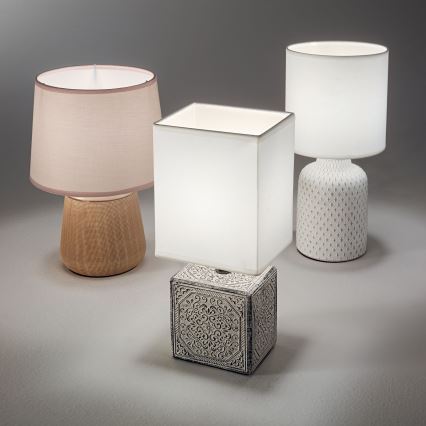 Ideal Lux - Stolná lampa KALI 1xE14/40W/230V keramika/krémová/béžová