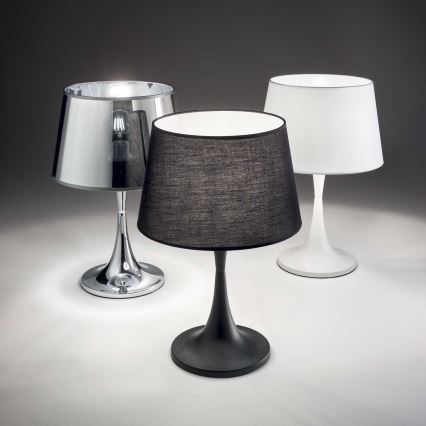 Ideal Lux - Stolná lampa LONDON 1xE27/60W/230V lesklý chróm
