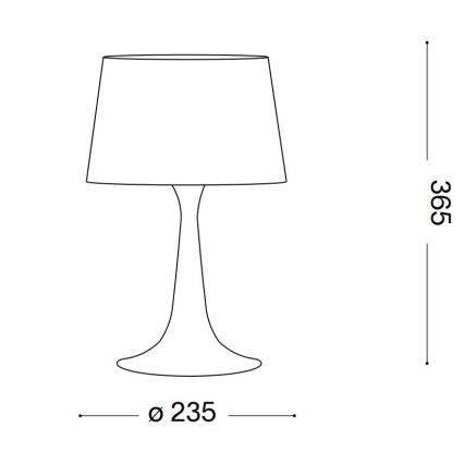 Ideal Lux - Stolná lampa LONDON 1xE27/60W/230V lesklý chróm