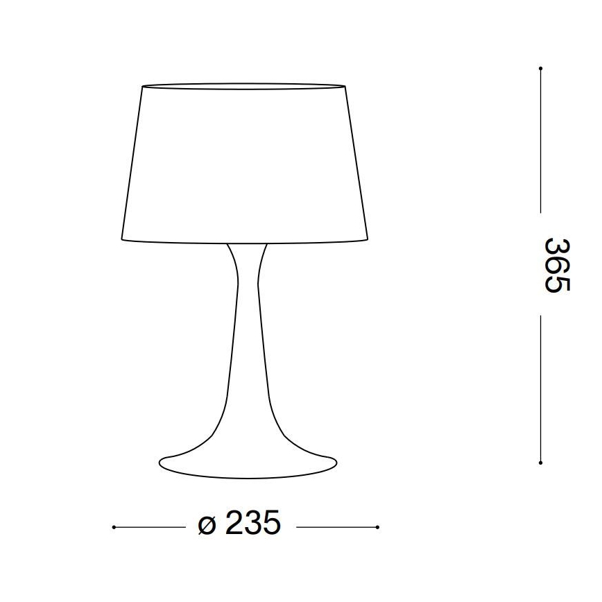 Ideal Lux - Stolná lampa LONDON 1xE27/60W/230V lesklý chróm