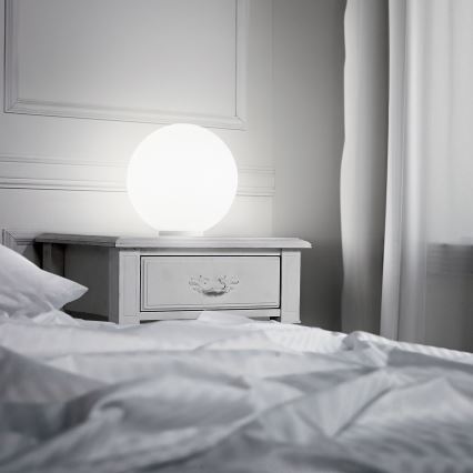 Ideal Lux - Stolná lampa MAPA 1xE27/42W/230V pr. 20 cm biela