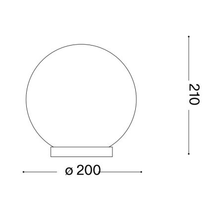 Ideal Lux - Stolná lampa MAPA 1xE27/42W/230V pr. 20 cm biela