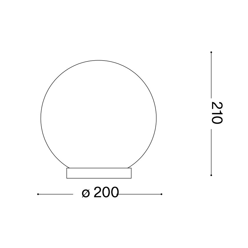 Ideal Lux - Stolná lampa MAPA 1xE27/42W/230V pr. 20 cm biela