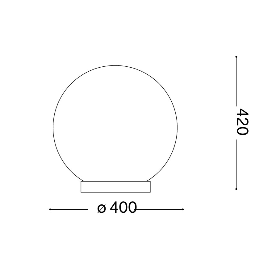 Ideal Lux - Stolná lampa MAPA 1xE27/42W/230V pr. 40 cm biela