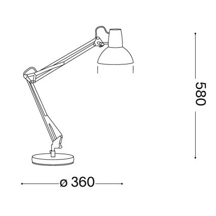 Ideal Lux - Stolná lampa WALLY 1xE27/42W/230V čierna/medená