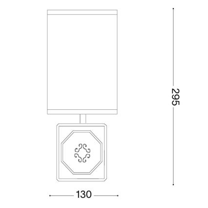Ideal Lux - Stolová lampa KALI 1xE14/40W/230V biela/sivá