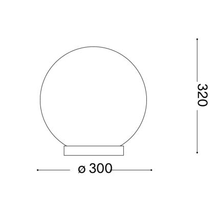 Ideal Lux - Stolová lampa MAPA 1xE27/42W/230V priemer 30 cm biela