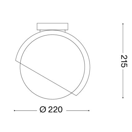 Ideal Lux - Stropné svietidlo BLOOM 1xE27/42W/230V pr. 22 cm zlatá/dymovo-béžová