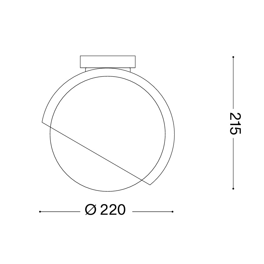 Ideal Lux - Stropné svietidlo BLOOM 1xE27/42W/230V pr. 22 cm zlatá/dymovo-béžová