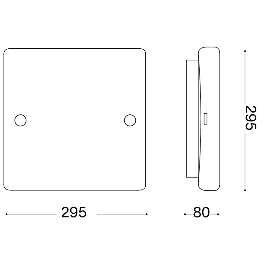 Ideal Lux - Stropné svietidlo CELINE 2xE27/60W/230V 29,5x29,5 biela