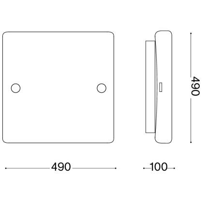 Ideal Lux - Stropné svietidlo CELINE 4xE27/60W/230V 49x49 biele