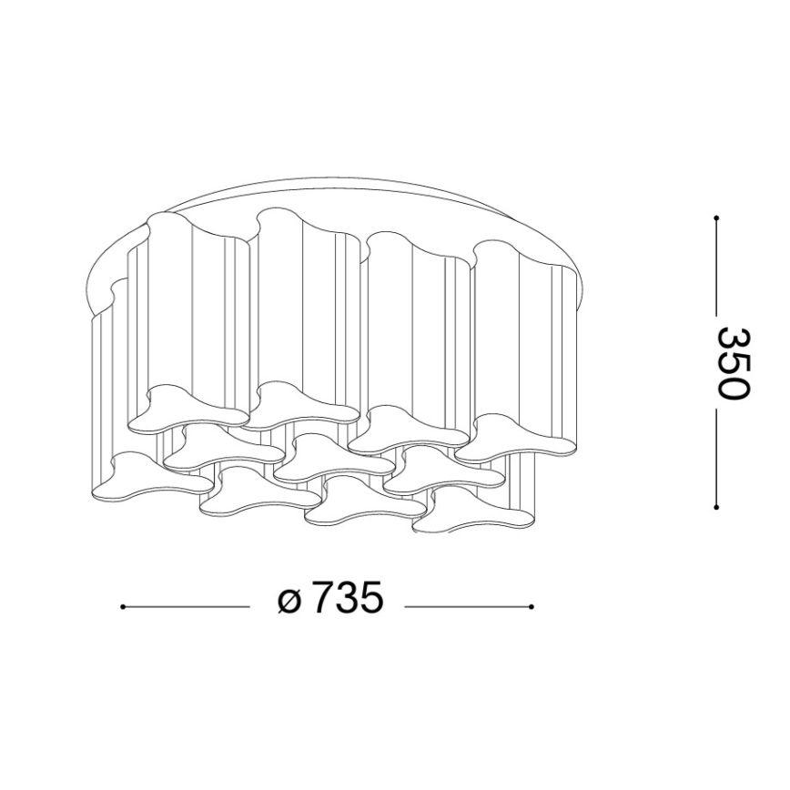 Ideal Lux - Stropné svietidlo COMPO 10xE27/52W/230V, priemer 73,5 cm, biele