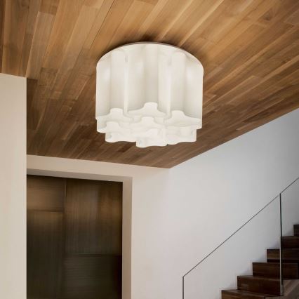 Ideal Lux - Stropné svietidlo COMPO 6xE27/52W/230V pr. 56 cm biela
