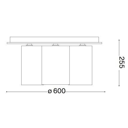 Ideal Lux - Stropné svietidlo DAISY 6xE27/52W/230V pr. 60 cm zlatá/biela