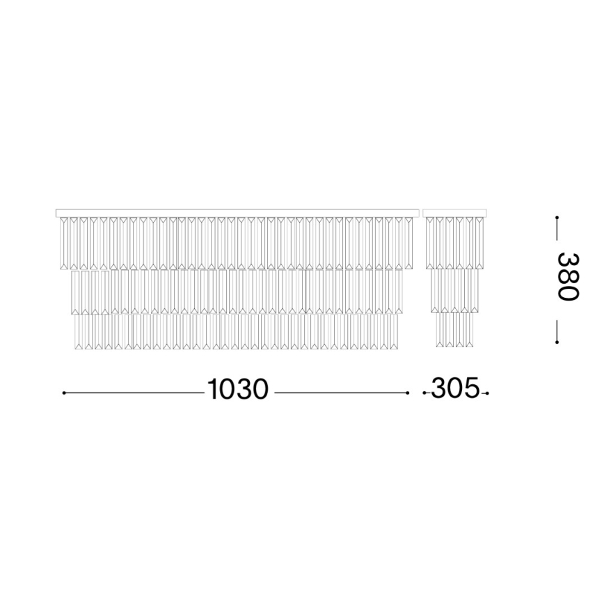 Ideal Lux - Stropné svietidlo MARTINEZ 8xE14/40W/230V lesklý chróm