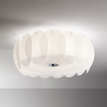 Ideal Lux - Stropné svietidlo OVALINO 8xE27/60W/230V priemer 53,5 cm biela