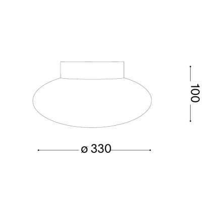 Ideal Lux - Stropné svietidlo SMARTIES 1xE27/42W/230V pr. 33 cm biele