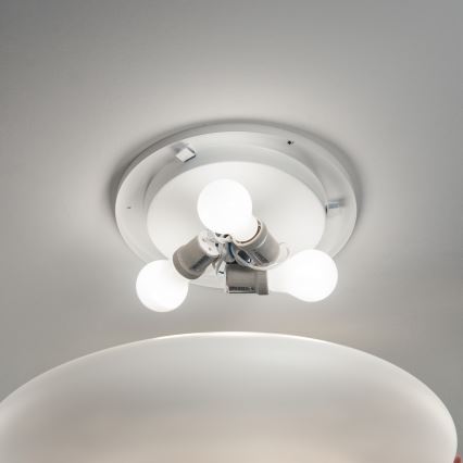 Ideal Lux - Stropné svietidlo SMARTIES 2xE27/42W/230V pr. 42,5 cm biela