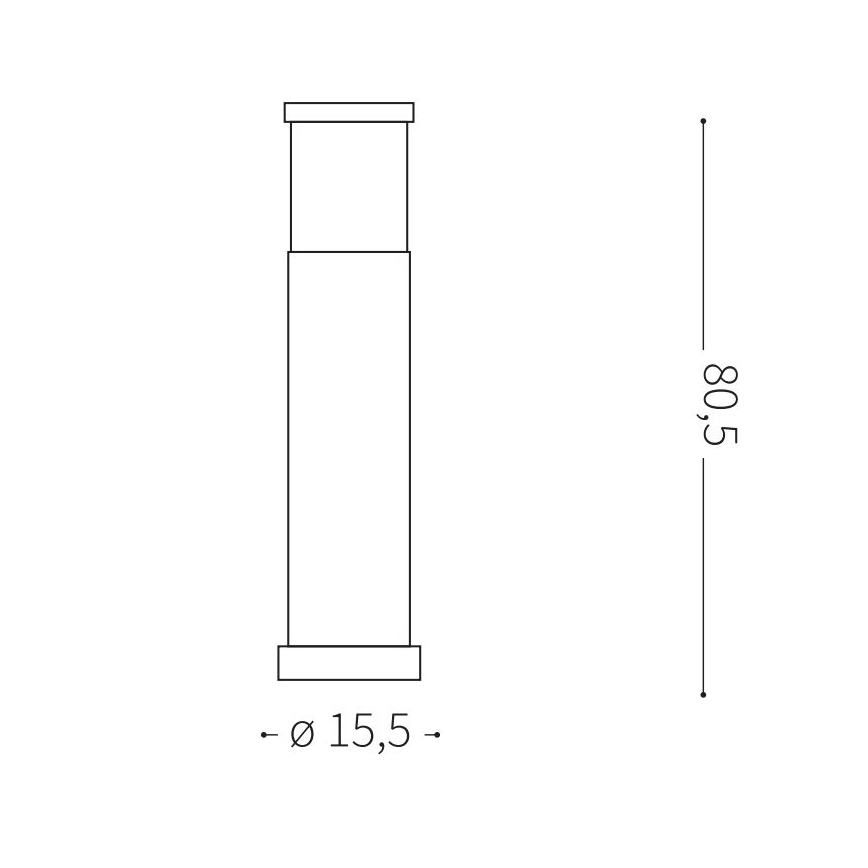 Ideal Lux - Vonkajšia lampa 1xE27/42W/230V 80 cm IP44 antracit