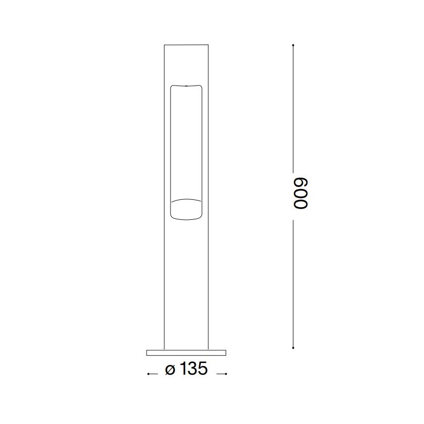 Ideal Lux - Vonkajšia lampa ACQUA 1xG9/15W/230V 60 cm IP44 hnedá