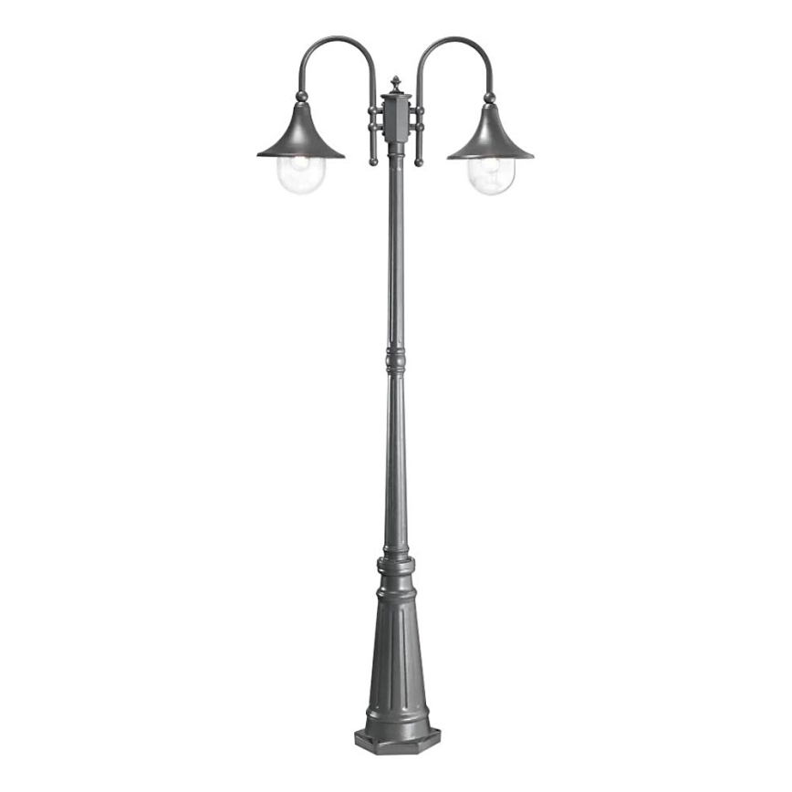 Ideal Lux - Vonkajšia lampa CIMA 2xE27/52W/230V 216 cm IP43 antracit